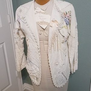 Jacket/ Vintage linens & laces